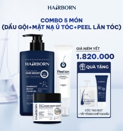 Combo 1 dầu gội dưỡng nan + 1 pêle lăn tóc + 1 mặt nạ ủ tóc colagen 