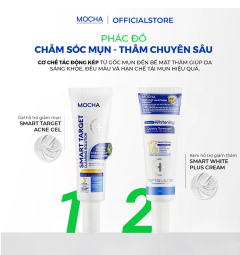 Combo Gel Chấm Mụn & Kem Giảm Thâm MOCHA Cho Mụn Viêm, Thâm Mụn Giảm Mụn & Mờ Thâm