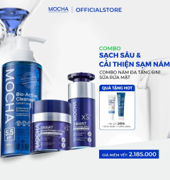 Combo Chăm Da Nám Mocha & Sữa Rửa Mặt Bio Active Giúp Làm Sạch Sâu, Cải Thiện Sạm Nám