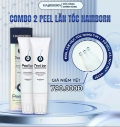 combo 2 Lăn Mọc Tóc HairBorn ion nano 2 chiều tuýp 60ml, tóc dày, chắc khỏe