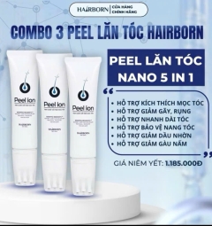 combo 3 Lăn Mọc Tóc HairBorn ion nano 2 chiều tuýp 60ml, tóc dày, chắc khỏe