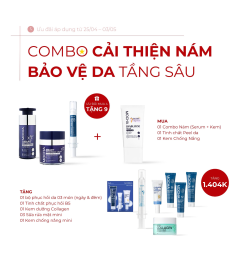 COMBO CẢI THIỆN NÁM BẢO VỆ DA TẦNG SÂU ( COMBO NÁM + COMBO PEEL + KEM CHỐNG NẮNG) 