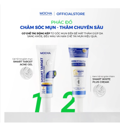 Combo Gel Chấm Mụn & Kem Giảm Thâm MOCHA Cho Mụn Viêm, Thâm Mụn Giảm Mụn & Mờ Thâm