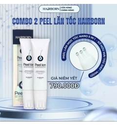 combo 2 Lăn Mọc Tóc HairBorn ion nano 2 chiều tuýp 60ml, tóc dày, chắc khỏe