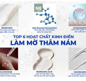 TOP 6 HOẠT CHẤT LÀM MỜ THÂM NÁM ĐƯỢC GIỚI DA LIỄU ĐÁNH GIÁ CAO